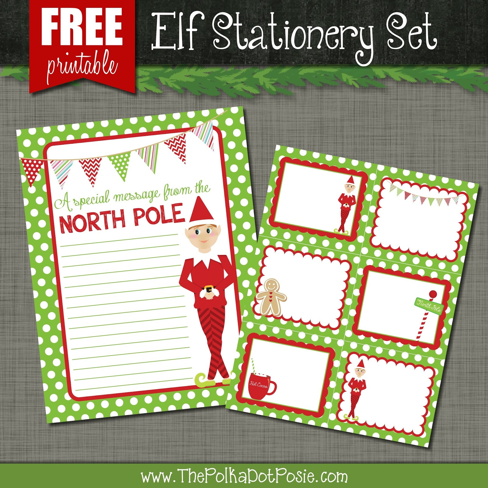 The Polka Dot Posie: Free Printables For Your Christmas Elf throughout Free Printable Elf Stationery