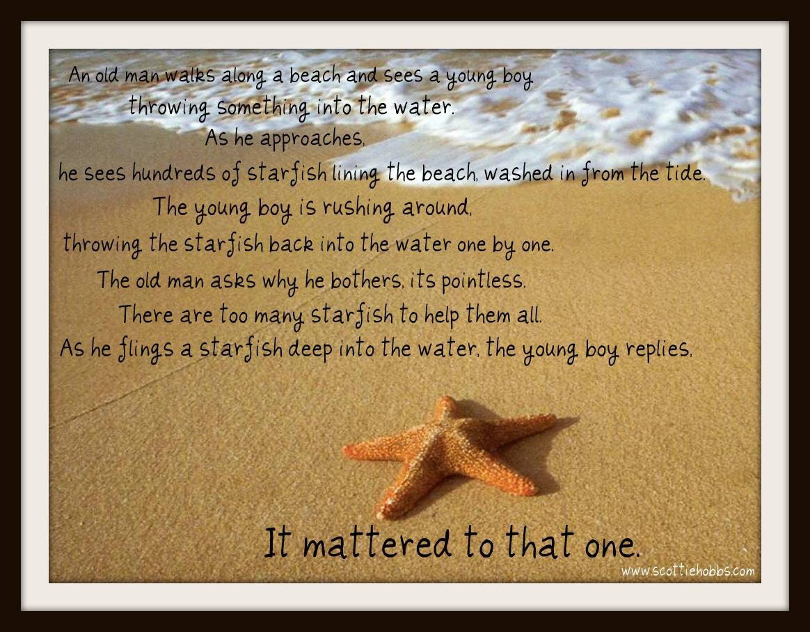 The Starfish Story – Apostolic Momma with regard to Starfish Story Printable Free