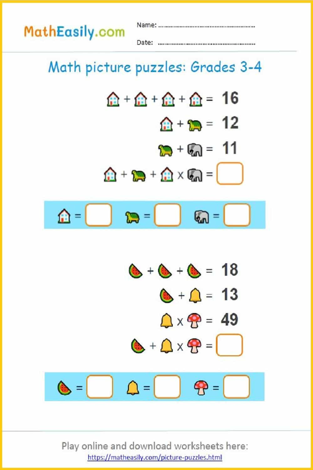 Third Grade Math Worksheets Pdf | Free Download throughout Free Printable Math Puzzles For 3Rd Grade