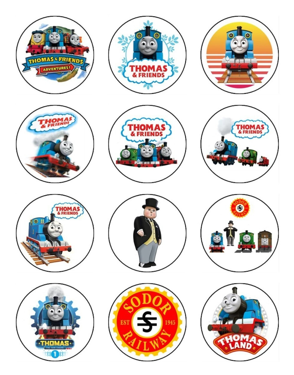 Thomas The Tank Engine Edible Cupcake Toppers Icing Cake in Free Printable Thomas The Train Cupcake Toppers