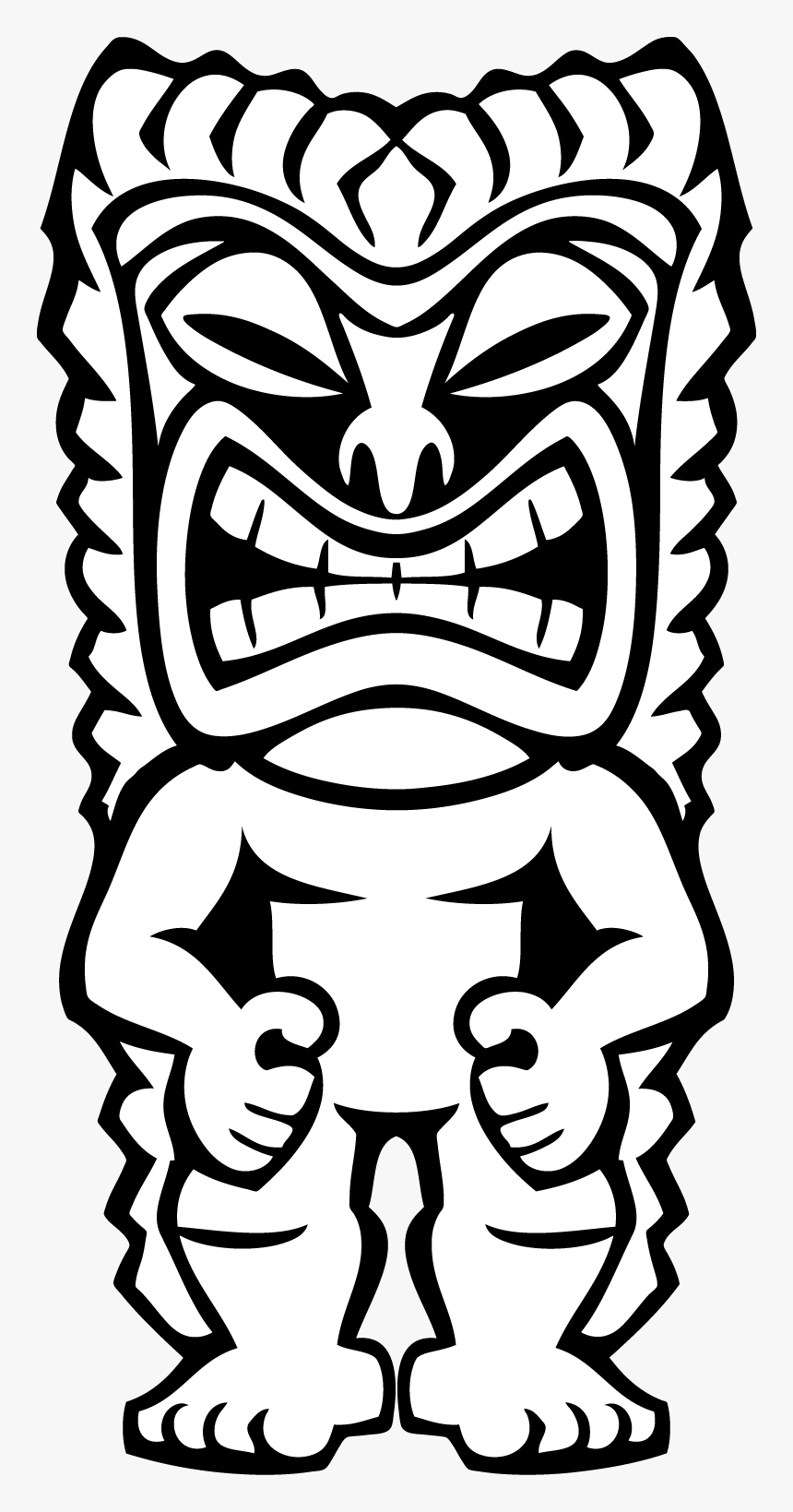 Tiki Clip Art - Hawaiian Tiki Coloring Pages, Hd Png Download within Tiki Coloring Pages Free Printables