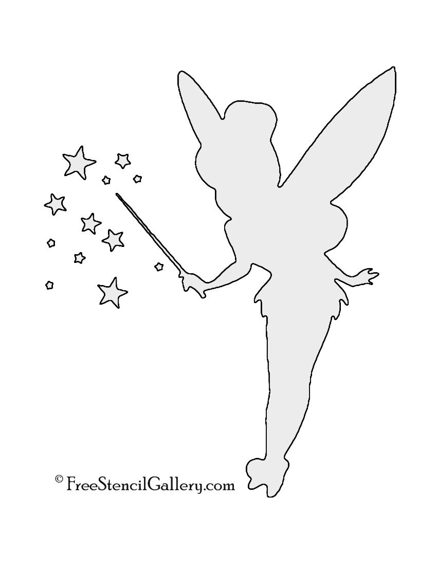 Tinkerbell 02 Stencil - Worksheets Library regarding Tinkerbell Pumpkin Stencils Free Printable