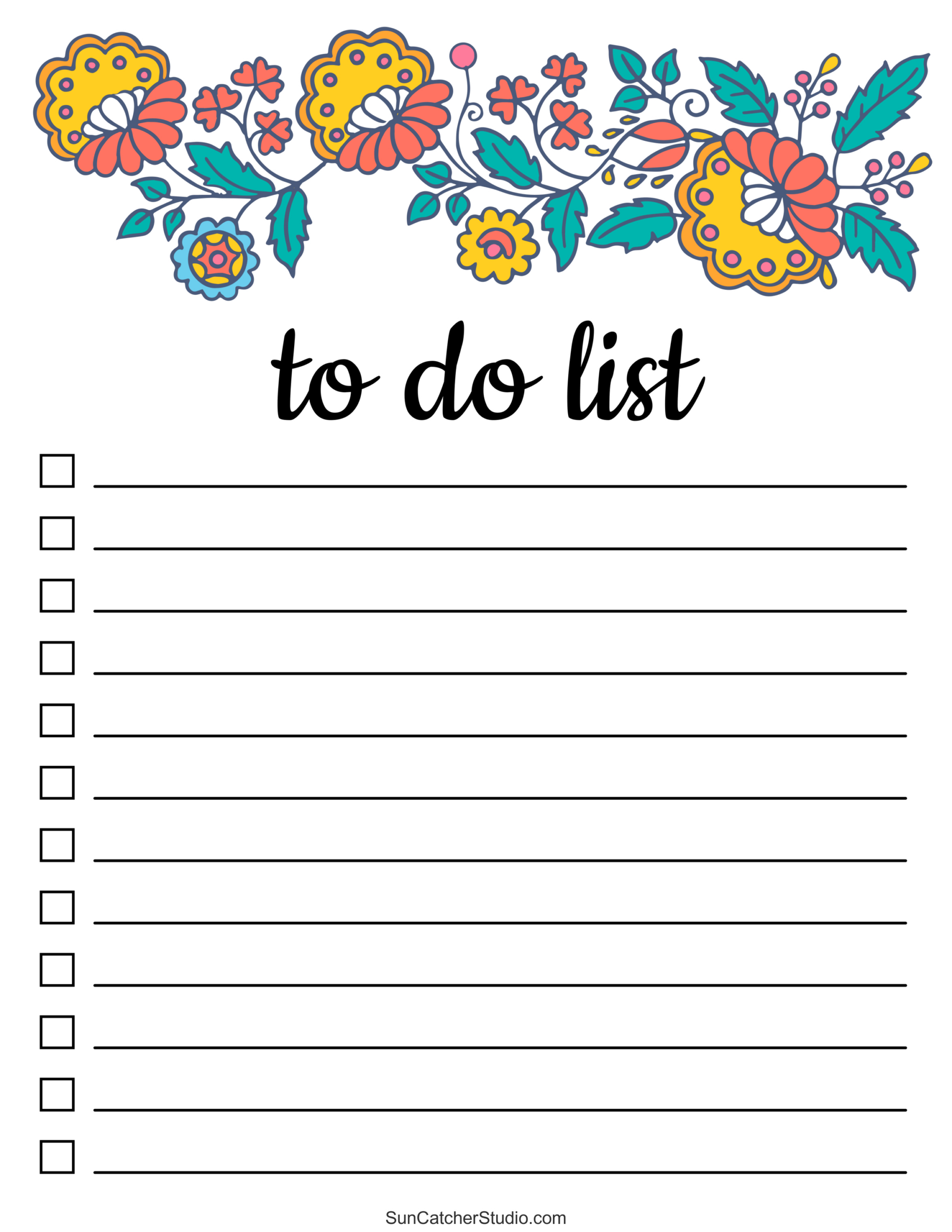 To Do List (Free Printable Pdf Templates) – Things To Do – Free for Free Printable List