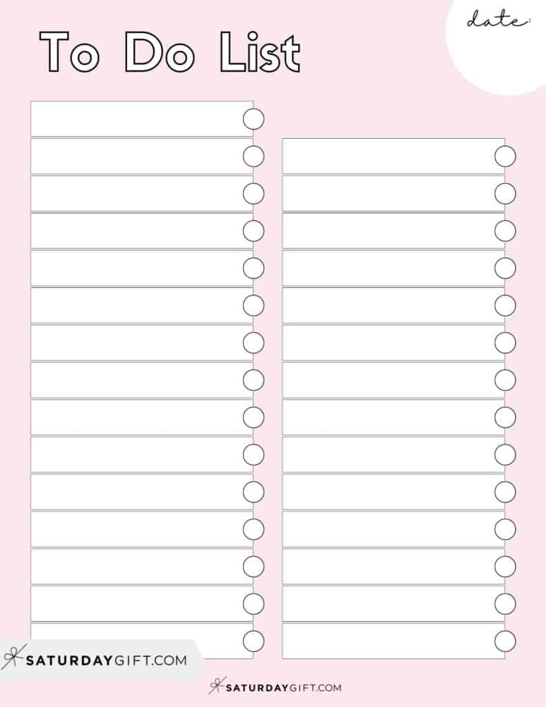 To-Do List Template - 29 Cute &amp;amp; Free Printable To-Do Lists throughout Free Printable List