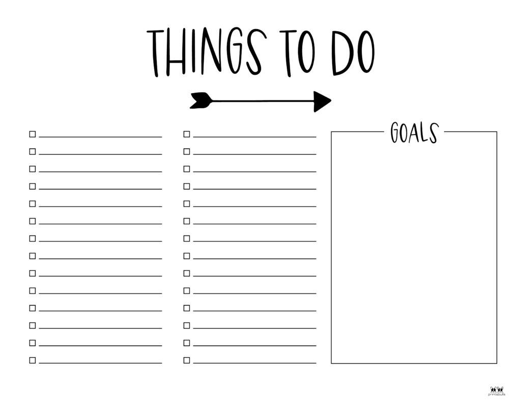 To Do Lists - 31 Free Printables | Printabulls for Free Printable List Paper