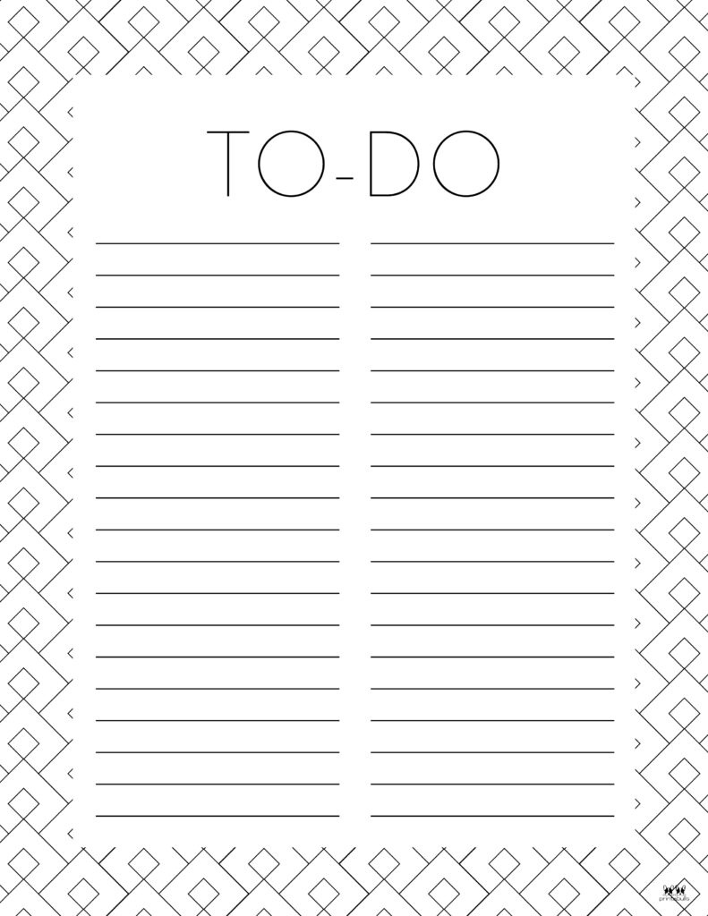 To Do Lists - 31 Free Printables | Printabulls throughout Free Printable List Paper