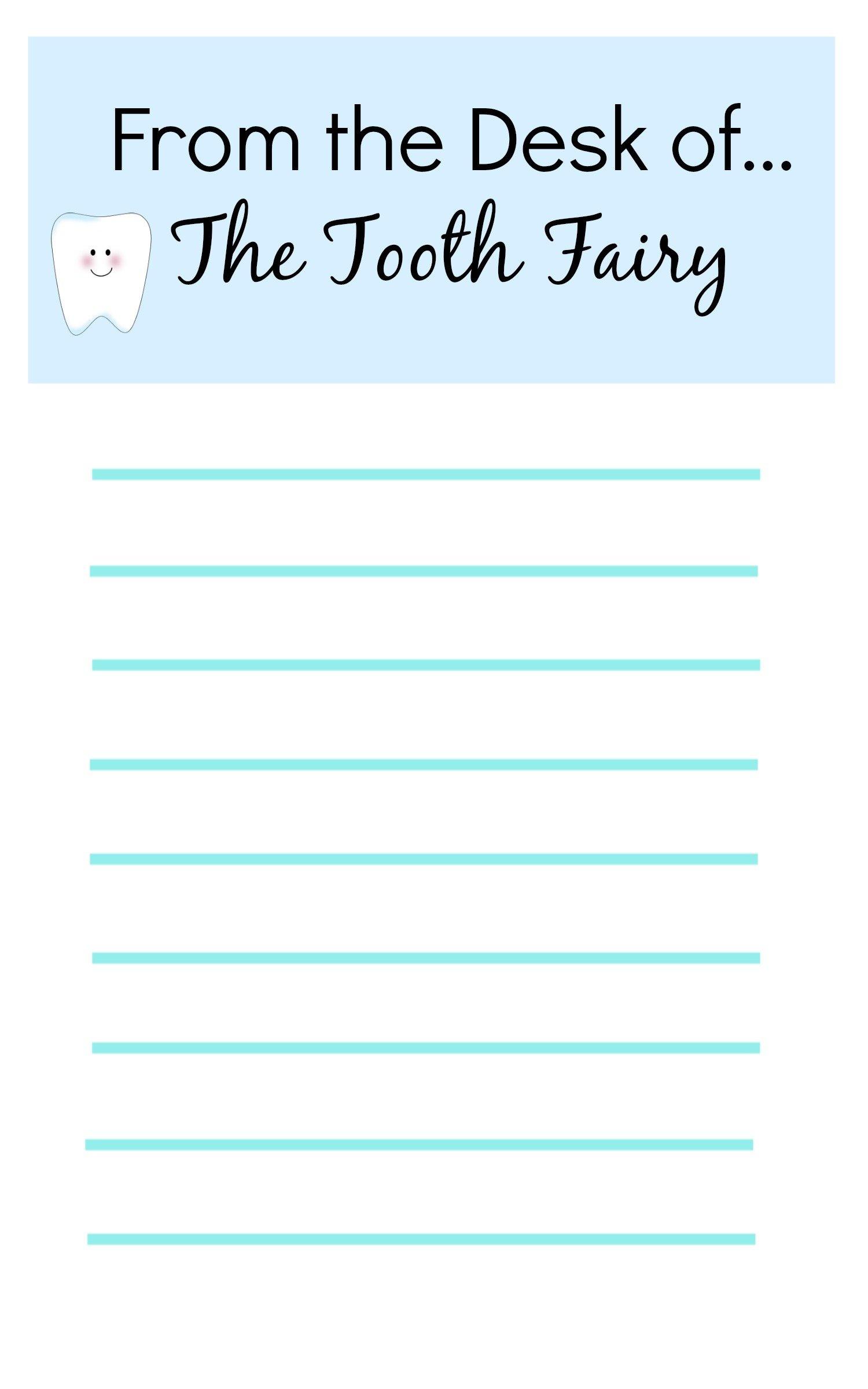 Tooth Fairy Ideas And Free Printables: Tooth Fairy Letterhead inside Tooth Fairy Stationery Free Printable