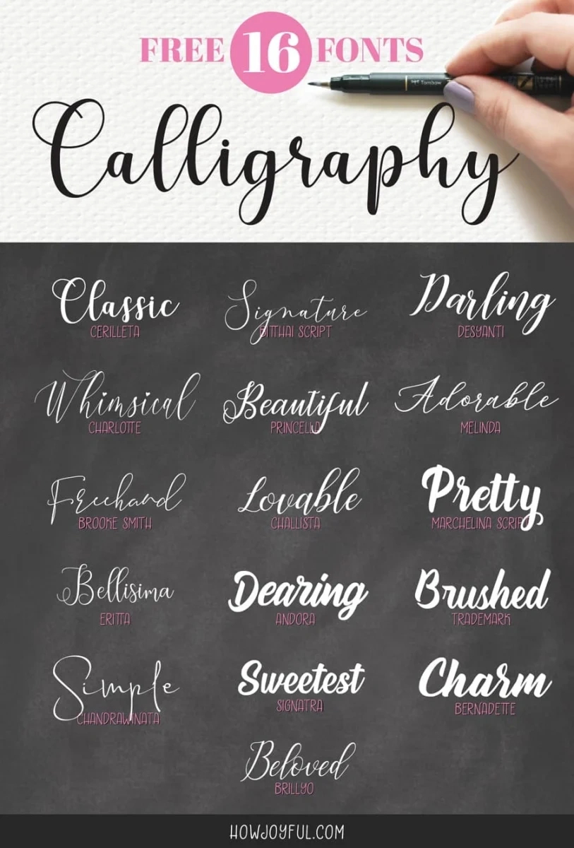 Top 16 Free Calligraphy Fonts (& Hand Lettering) In 2025 in Free Printable Fonts No Download