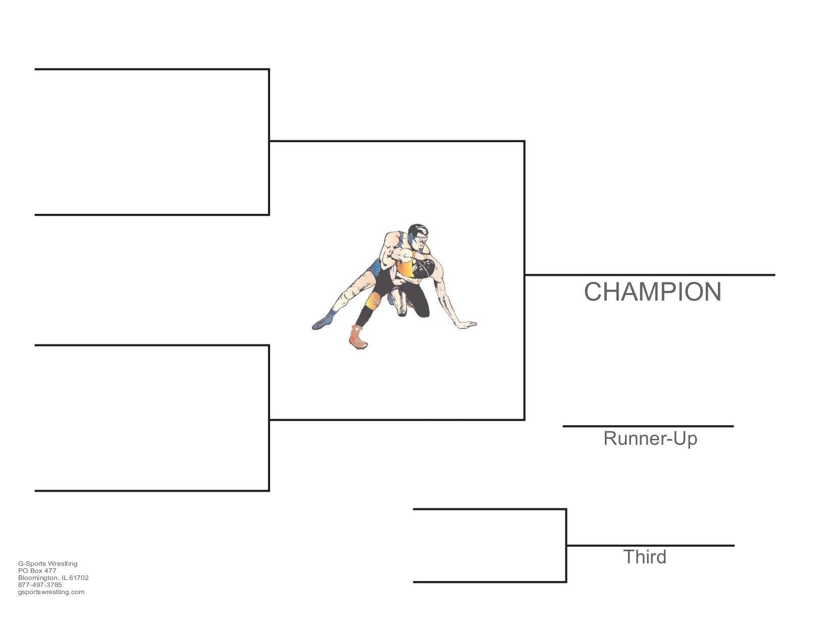 Tournament Brackets - Greenwood 4 Team – G-Sports Wrestling with Free Printable Wrestling Brackets