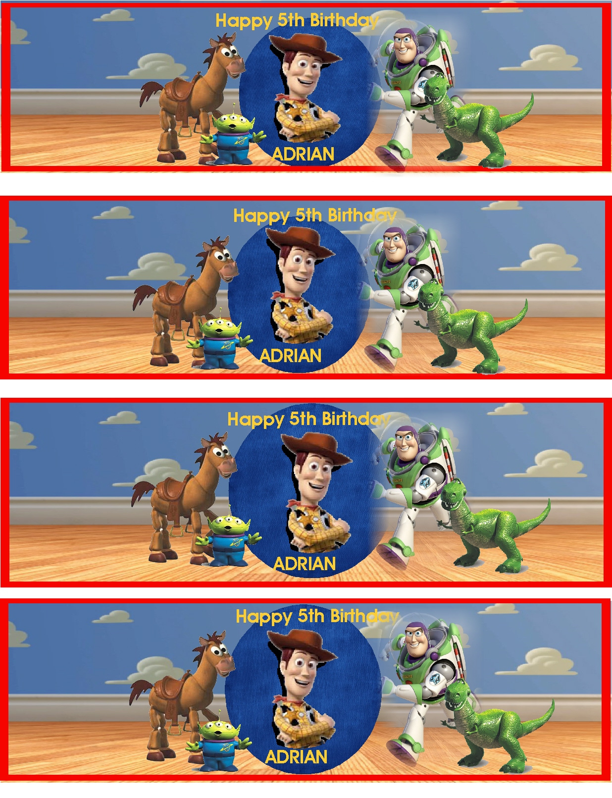 Toy Story ~ Water Bottle Lables | Digital Scrapbooking At inside Free Printable Toy Story Water Bottle Labels