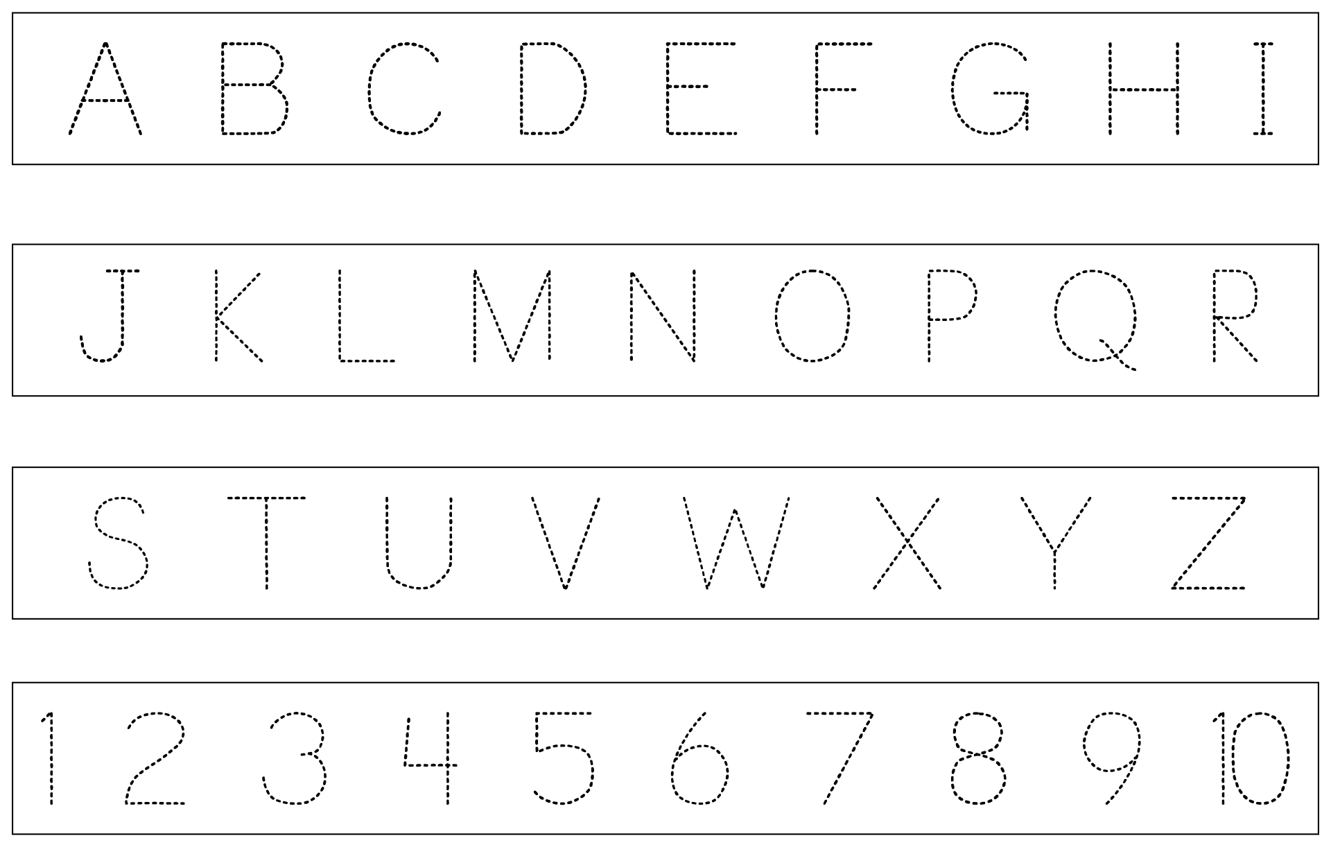 Traceable Letters - 10 Free Pdf Printables | Printablee in Free Printable Tracing Letters And Numbers Worksheets