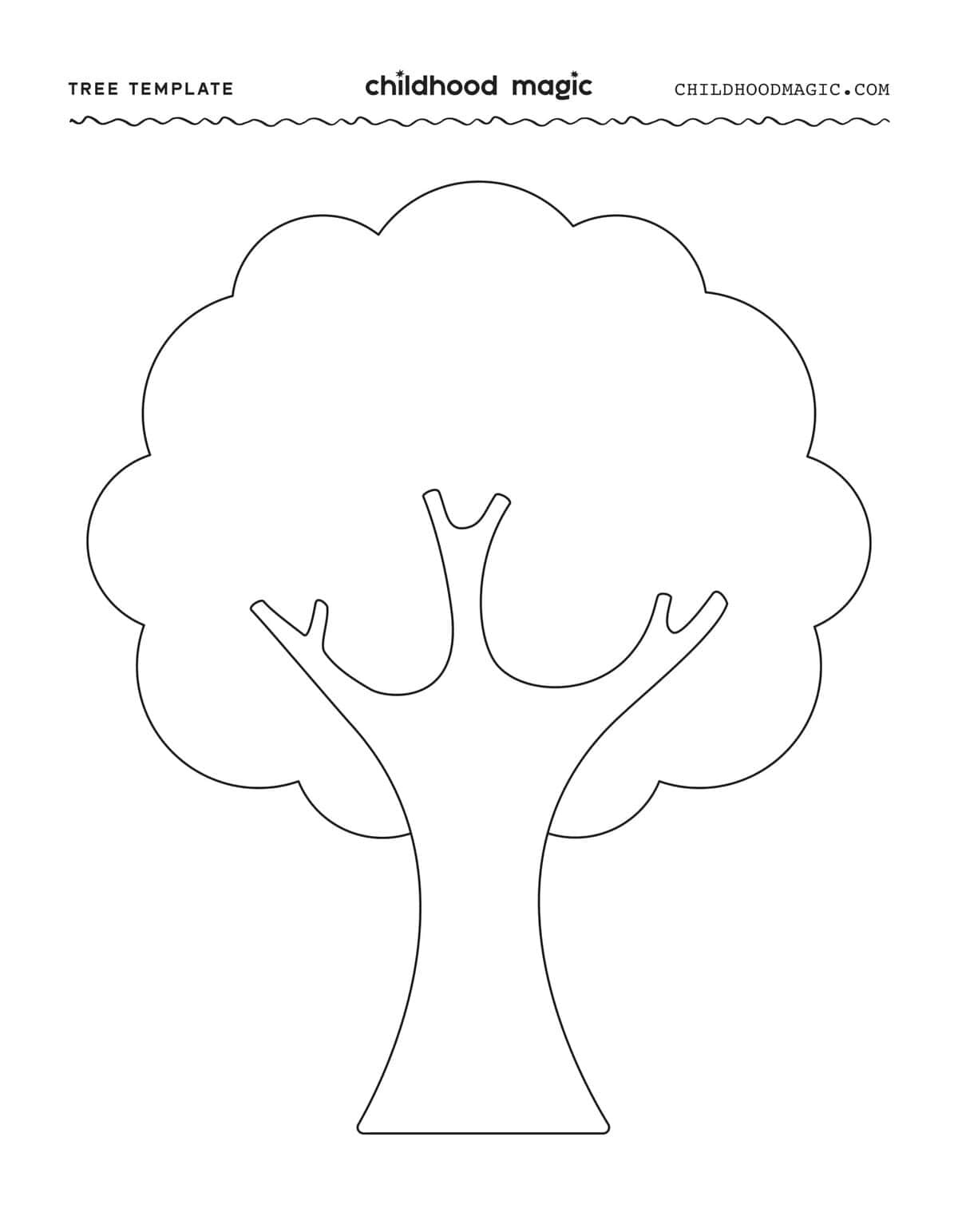 Tree Template- Free Printable - Childhood Magic with Free Printable Tree Template