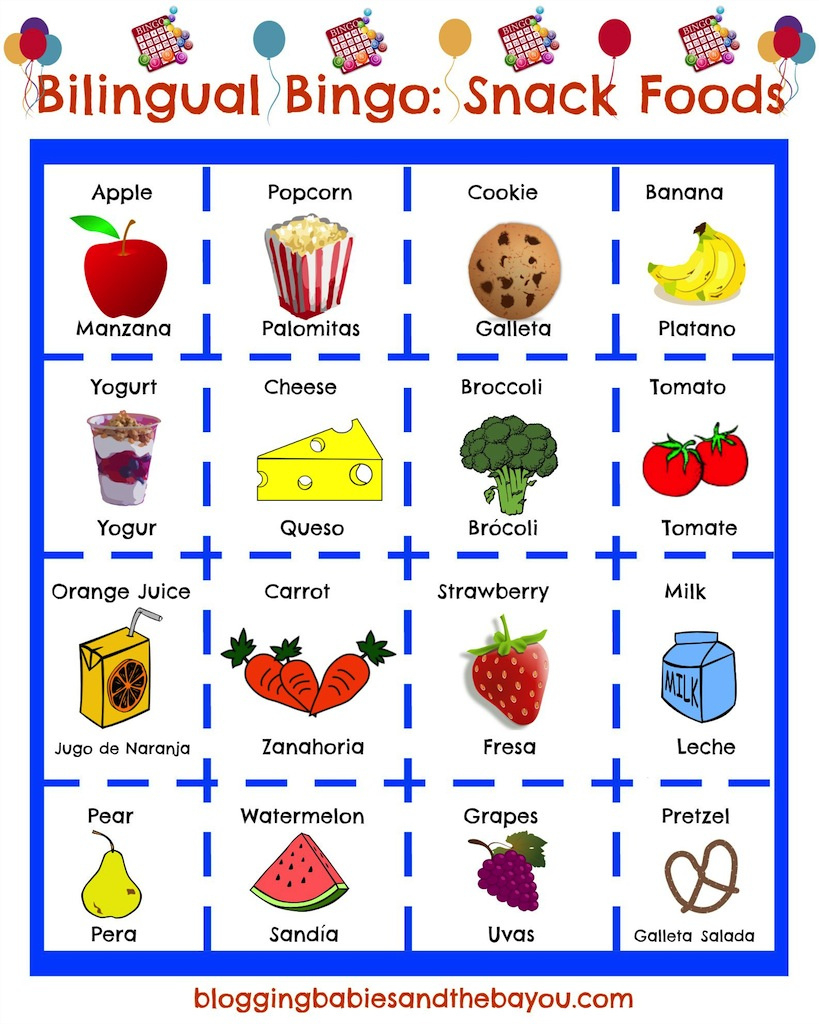 Turning Our Day Into La Merienda + Bilingual After School Bingo intended for Free Printable Spanish Bingo Cards