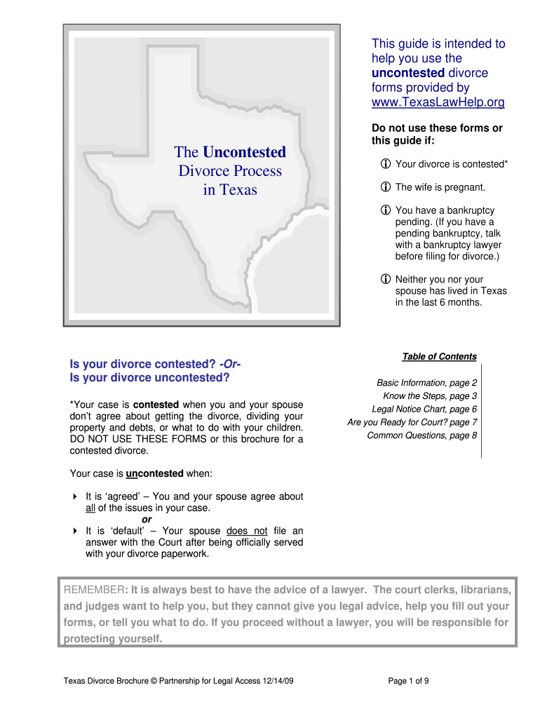Tx Divorce Forms Kit - Fill Online, Printable, Fillable, Blank pertaining to Free Printable Divorce Forms Texas