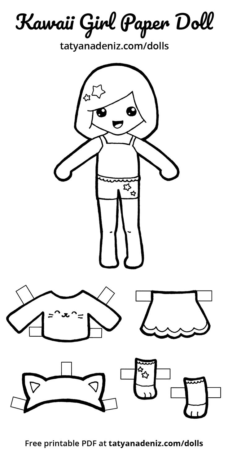 Ultimate Collection Of Paper Doll Templates For Crafting within Free Printable Paper Dolls Black And White