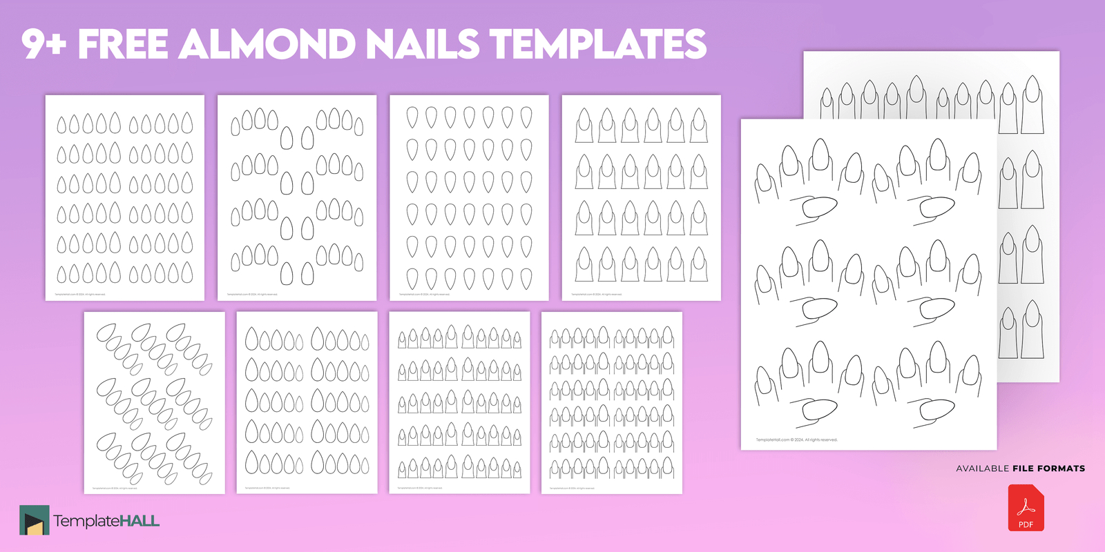 Ultimate Guide To 9+ Free Almond Nails Templates In Pdf Format throughout Free Printable Nail Art Designs