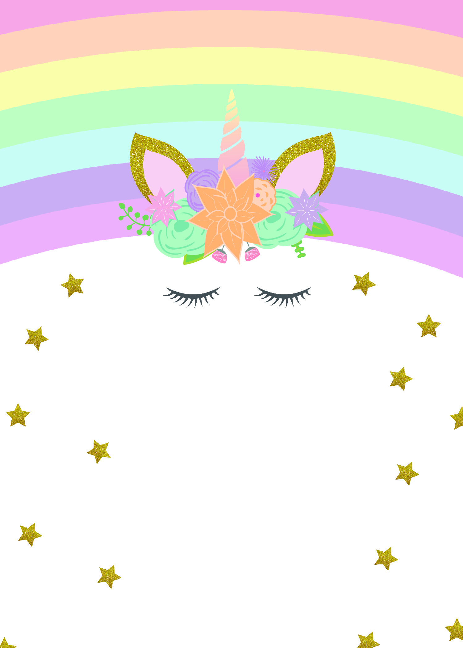 Unicorn Birthday Invitations - Free Printables - Party With in Free Printable Unicorn Birthday Invitations