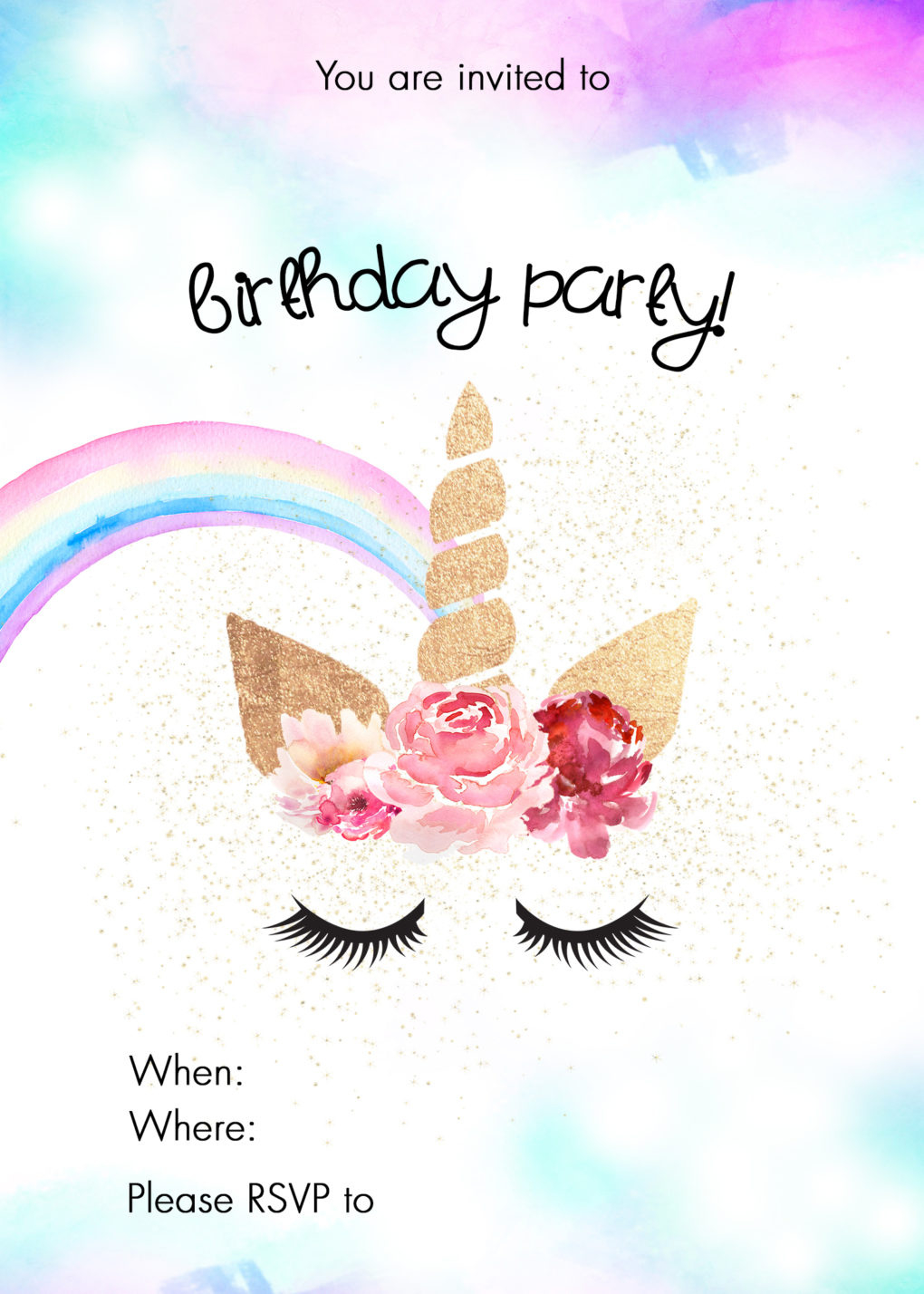 Unicorn Birthday Party Ideas W/ Free Printable - The Diy Lighthouse in Free Unicorn Party Printables