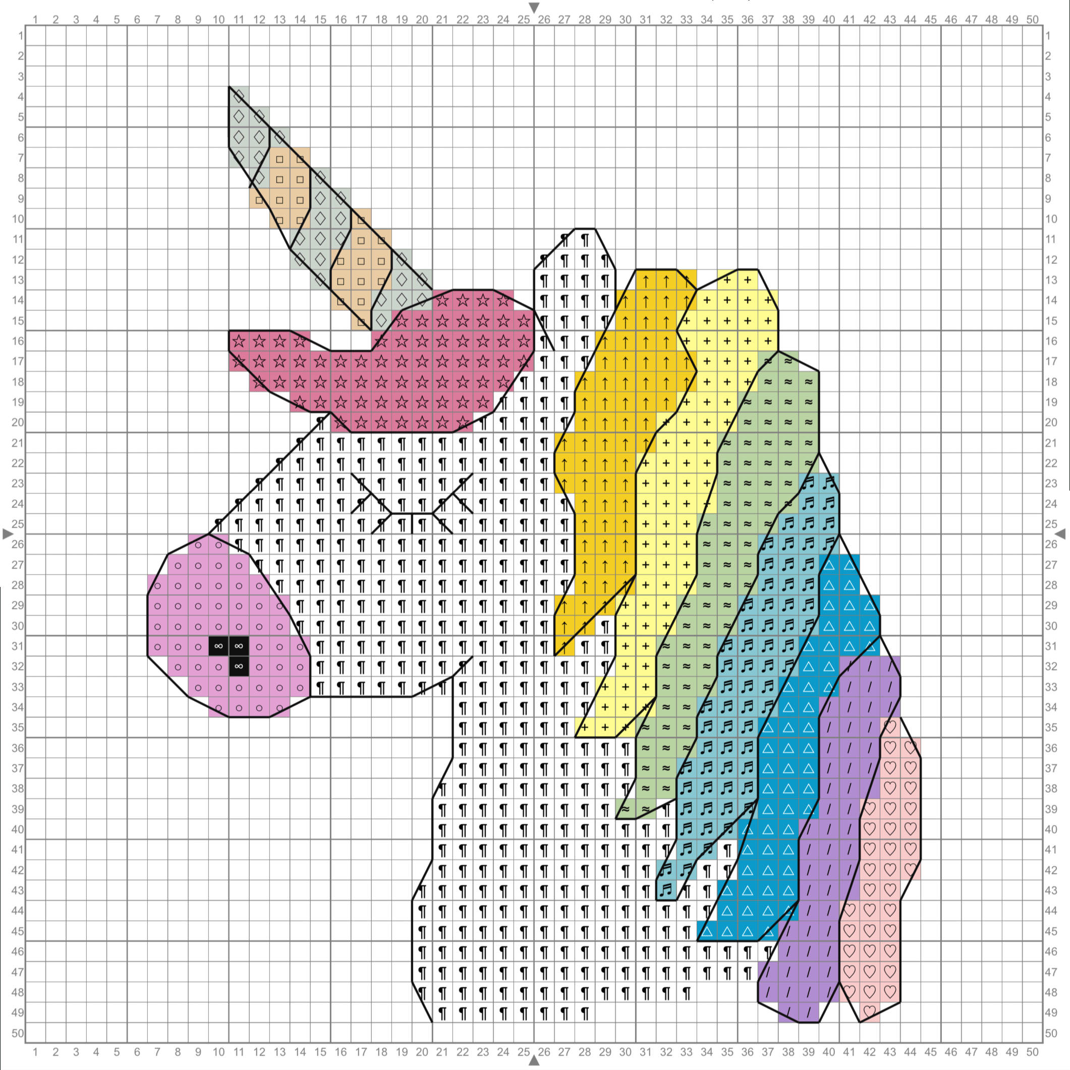Unicorn Cross Stitch Pattern – Free Printable | Mama Geek with Free Printable Cross Stitch