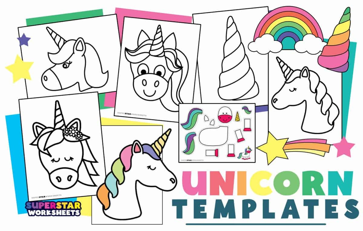 Unicorn Template (Free Printables) - Superstar Worksheets with regard to Free Printable Unicorn Template