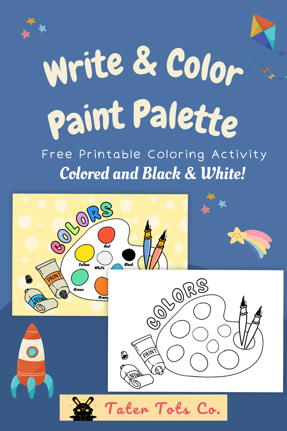 Unleash Creativity With Fun And Engaging Activity Sheets For Young regarding Free Printable Paint Palette