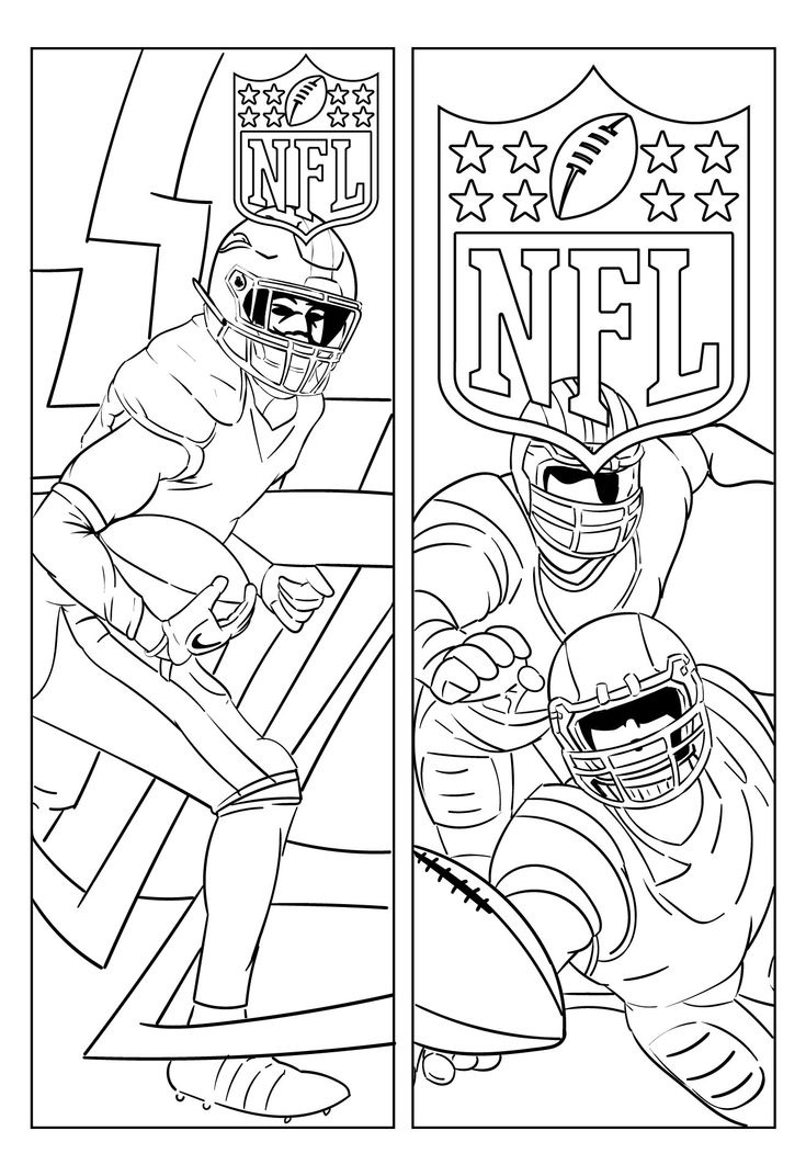 Usa Nfl Football Bookmarks - 10 Free Pdf Printables | Printablee throughout Free Printable Sports Bookmarks