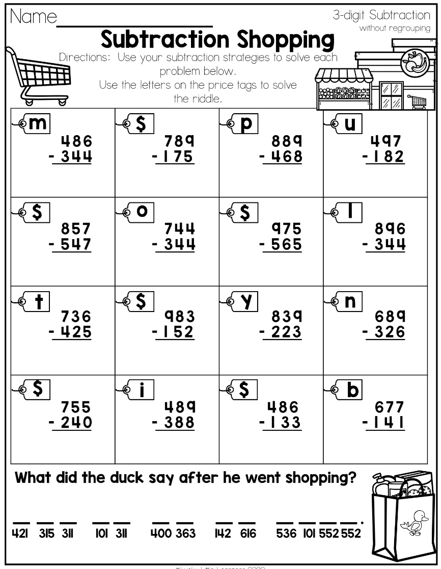 Using 2Nd Grade Math Worksheets To Teach 3-Digit Subtraction With throughout Free Printable 3 Digit Subtraction With Regrouping Worksheets