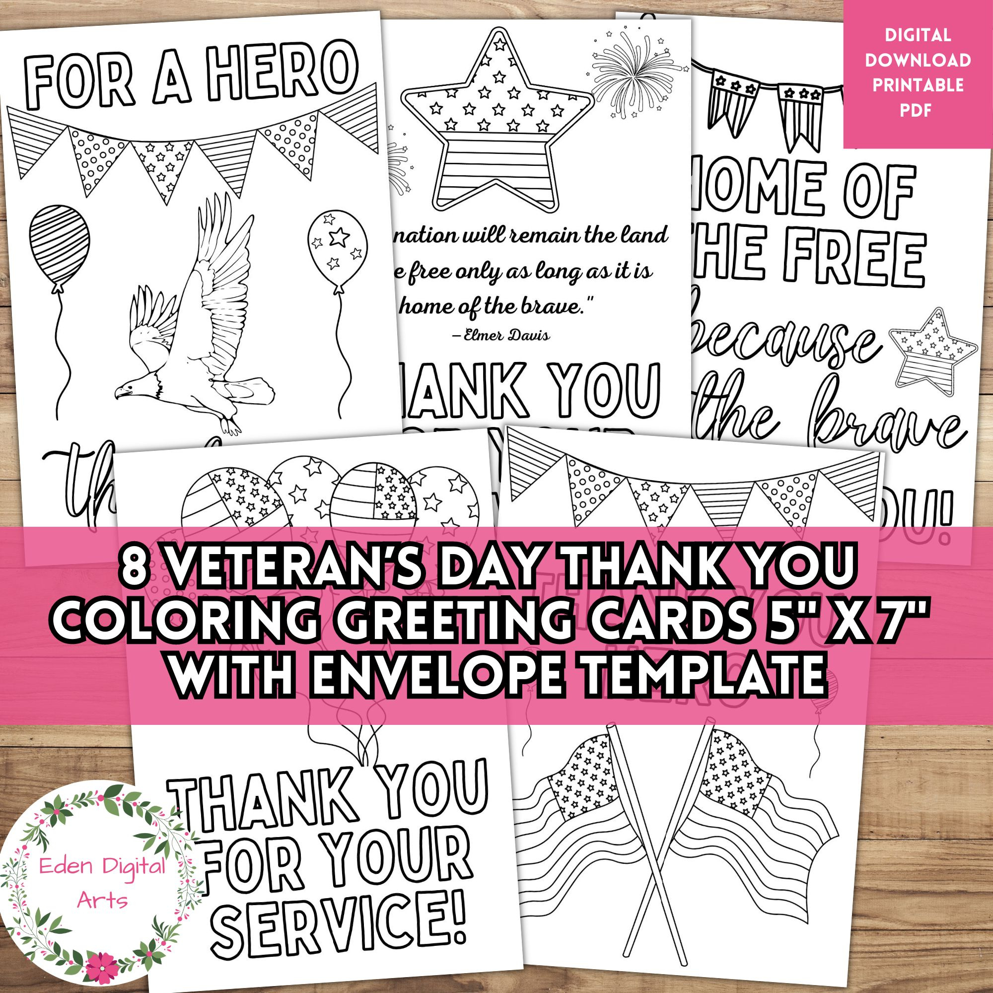 Veteran'S Day Coloring Thank You Cards Military Appreciation Fun for Free Printable Military Greeting Cards