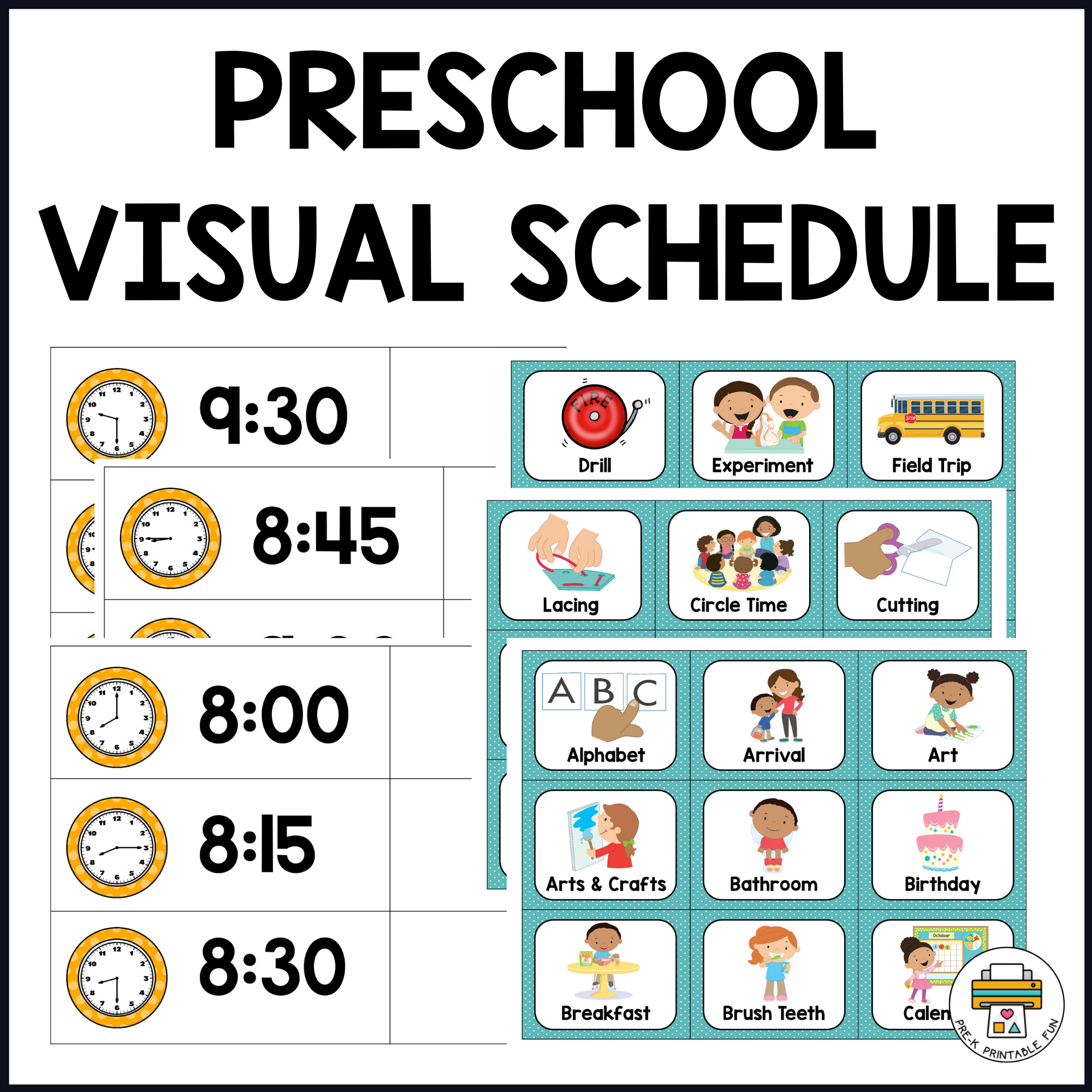 Visual Schedule pertaining to Free Printable Picture Schedule For Preschool