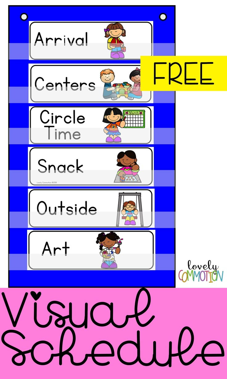 Visual Schedules For Preschool (Free Printable) throughout Free Printable Picture Schedule For Preschool