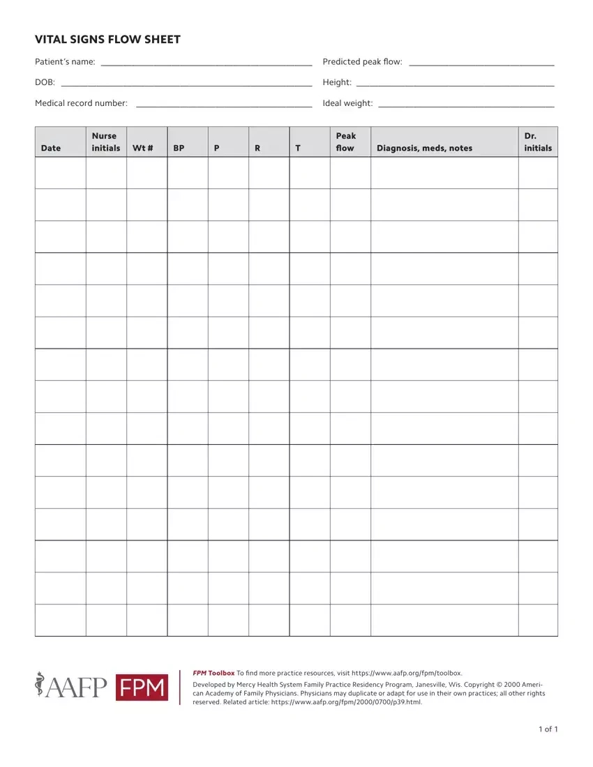 Vital Signs Flow Sheet ≡ Fill Out Printable Pdf Forms Online with Free Printable Vital Sign Sheets