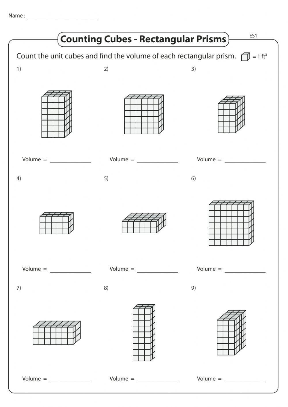 Volume Of A Rectangular Prism Worksheet | Live Worksheets with regard to Free Printable Volume Of Rectangular Prism Worksheets