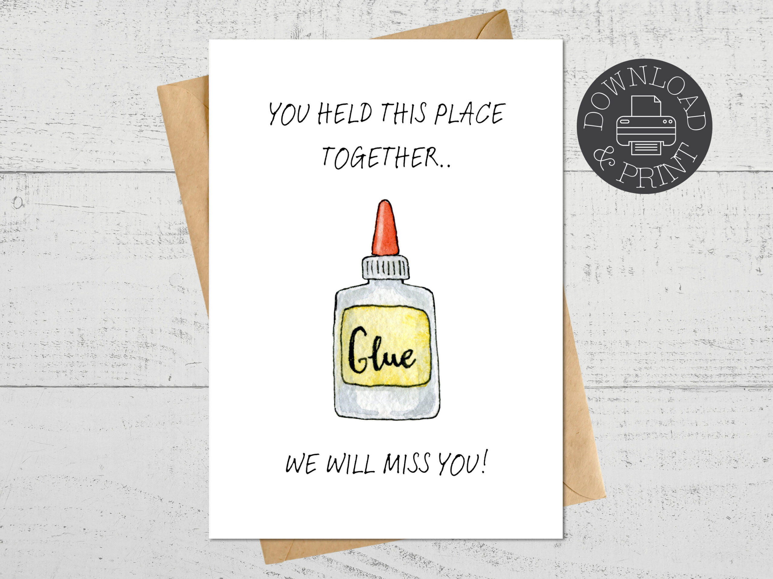 We Will Miss You Printable Card - Etsy regarding We Will Miss You Cards For Coworker Printable Free