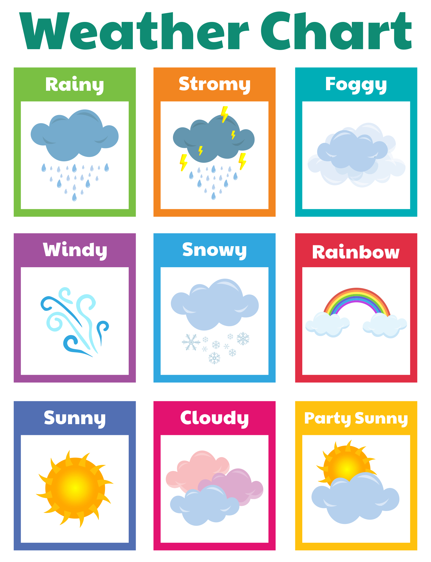 Weather Chart For Kindergarten - 10 Free Pdf Printables | Printablee with regard to Free Printable Weather Chart For Preschool
