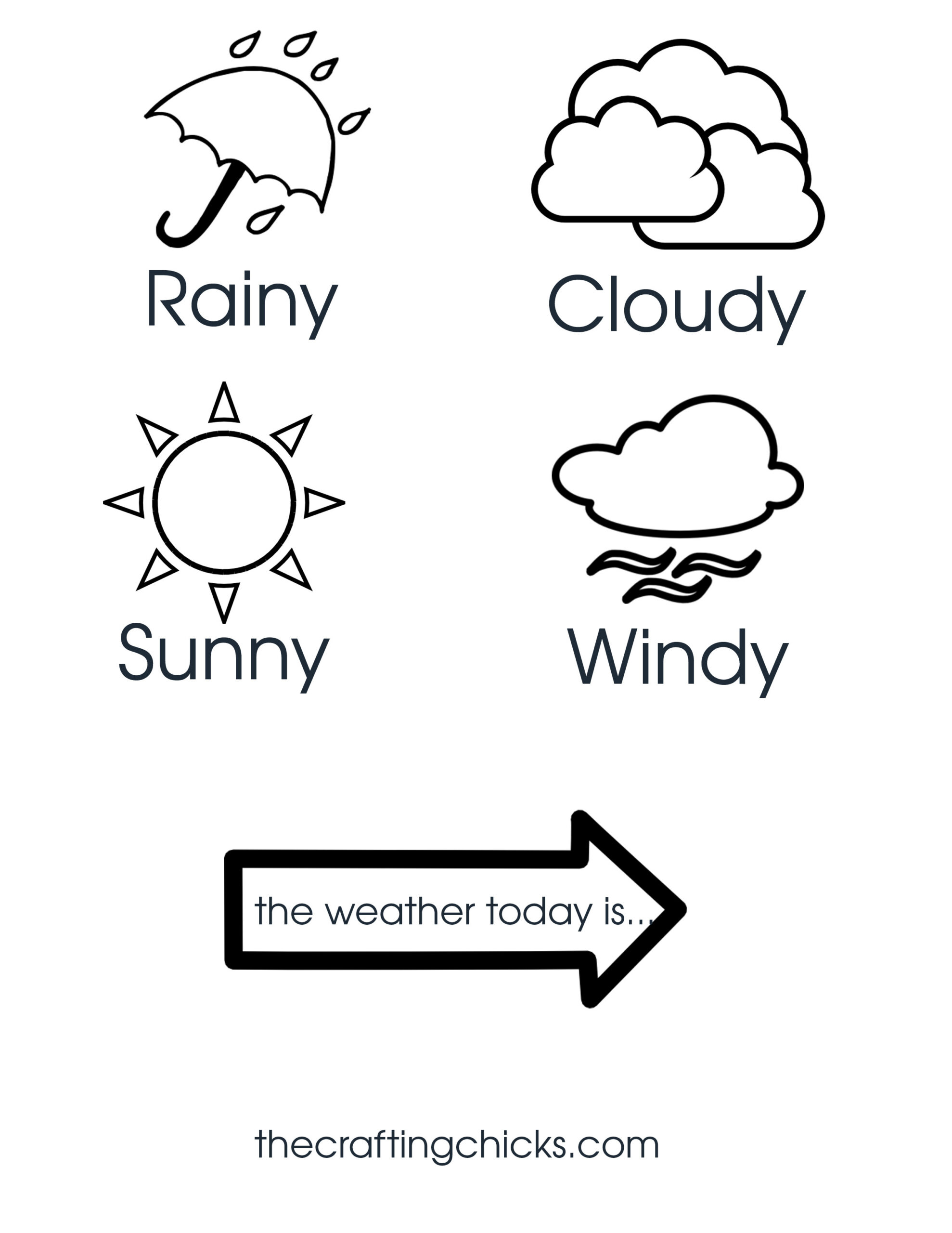 Weather Chart Kid Craft - The Crafting Chicks with Free Printable Weather Chart For Preschool