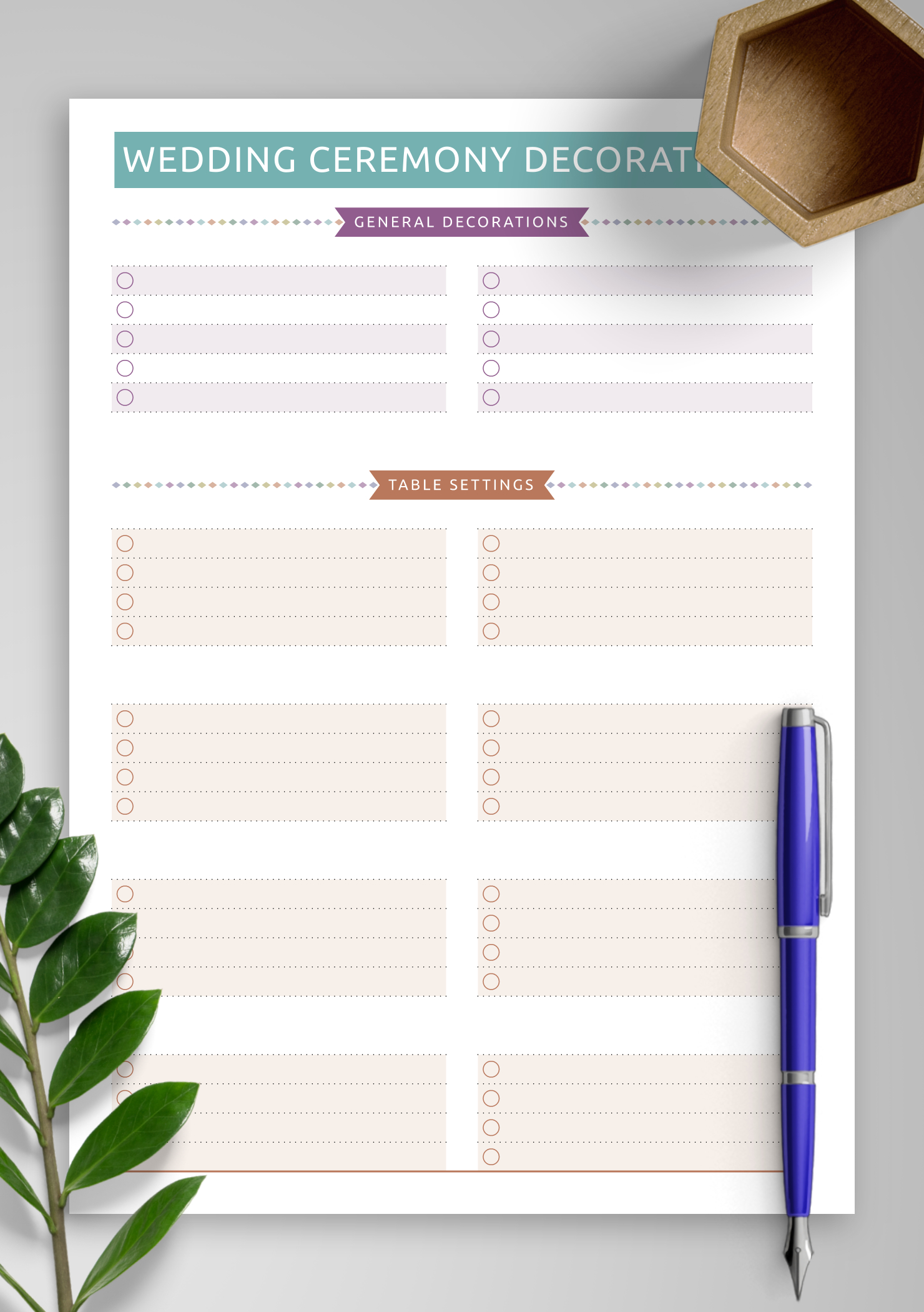 Wedding Ceremony Decorations Template – Plan A Stunning Setup inside Free Printable Wedding Decorations