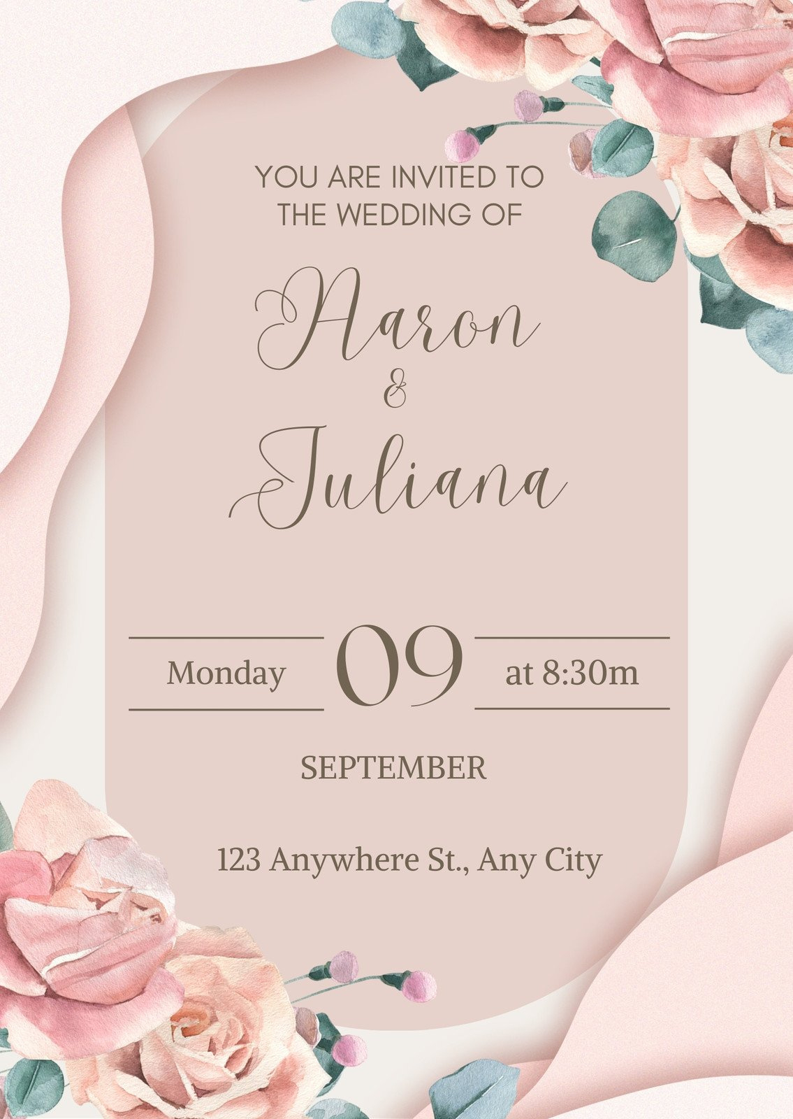 Wedding Invitation Templates To Customize For Free | Canva regarding Free Printable Wedding Invitation Kits
