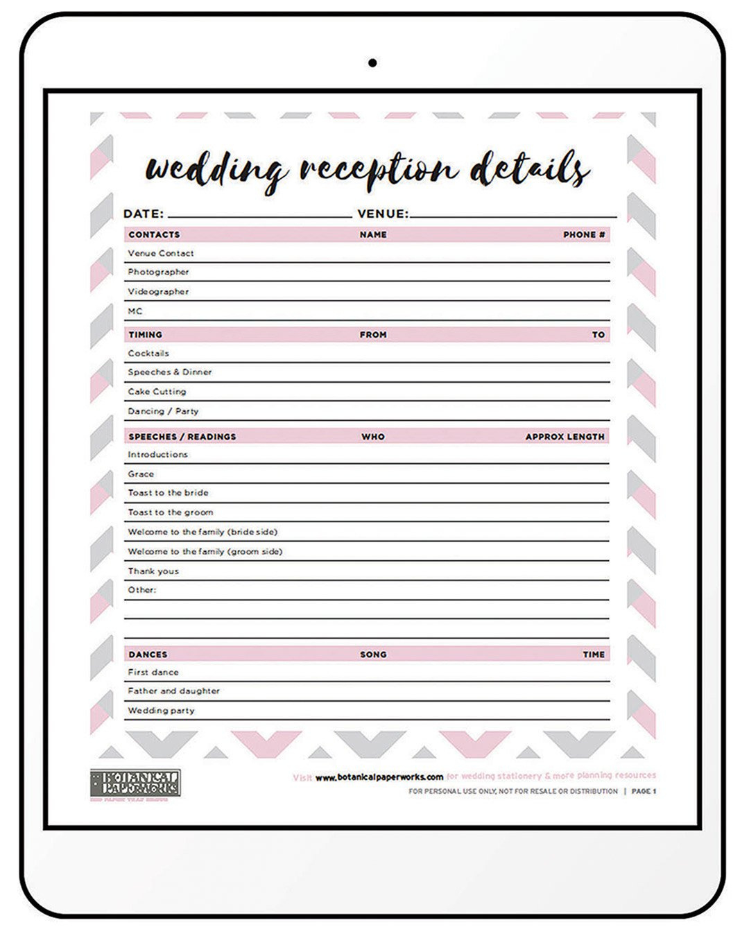 Wedding Planning Printables: Free Templates To Keep You Organized in Free Printable Wedding Organizer Templates