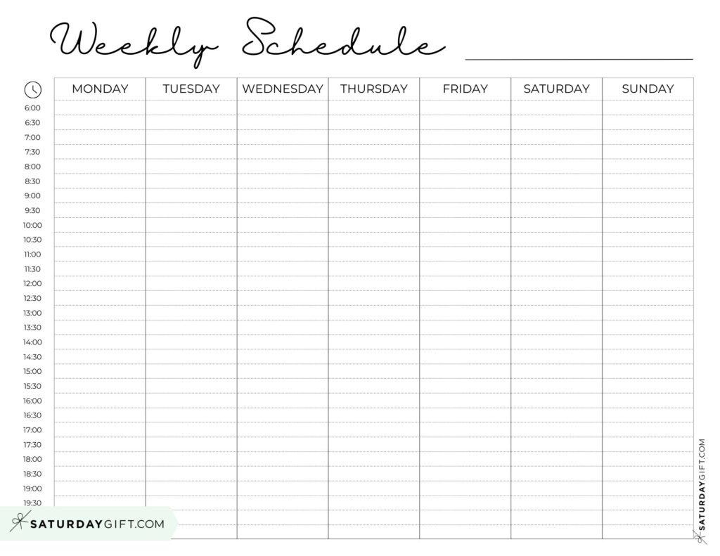 Weekly Planner Printable - 39 Cute Free Weekly Calendar Templates inside Free Printable Weekly Schedule