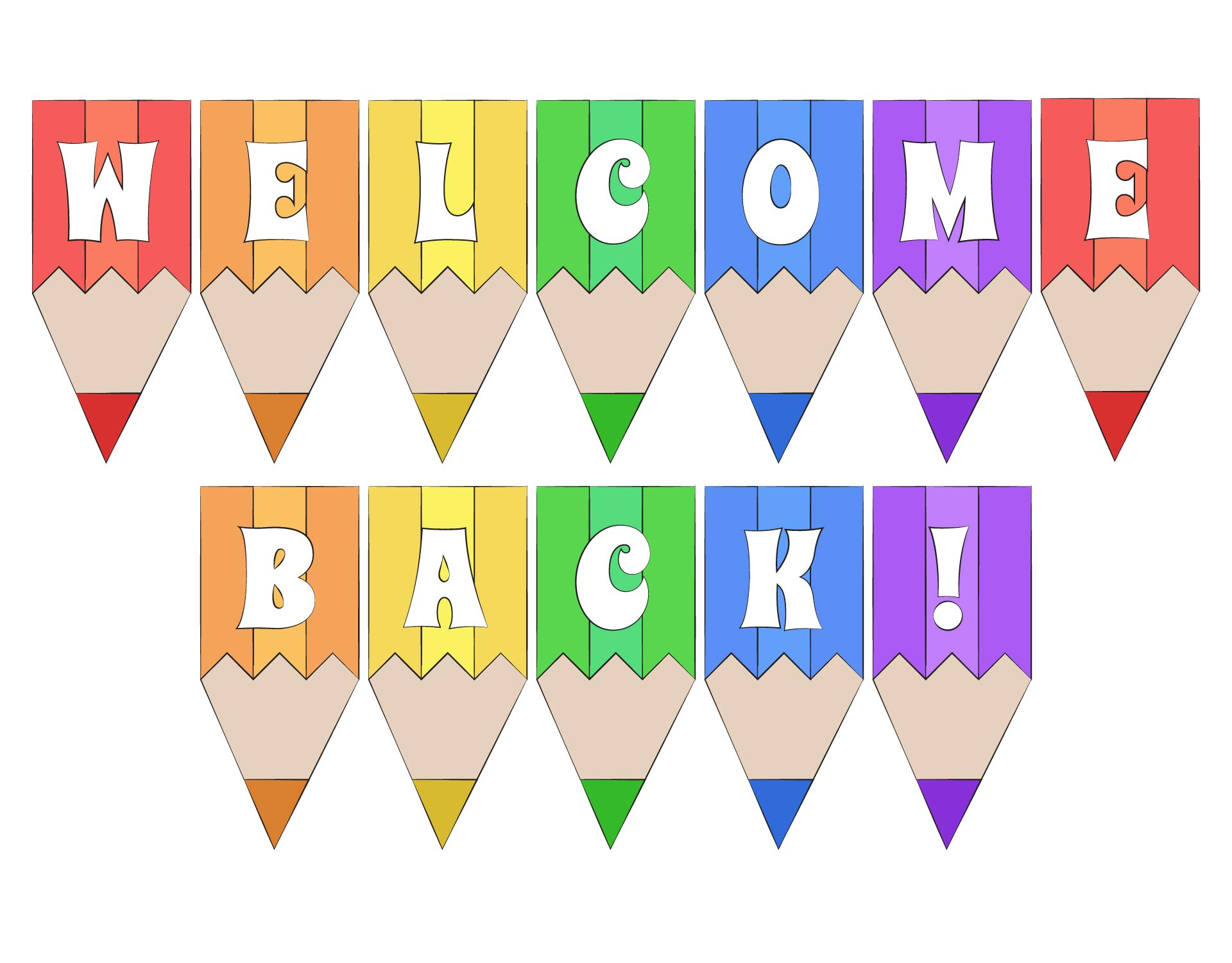 Welcome Back Banner - 12 Free Pdf Printables | Printablee intended for Welcome Back Banner Printable Free