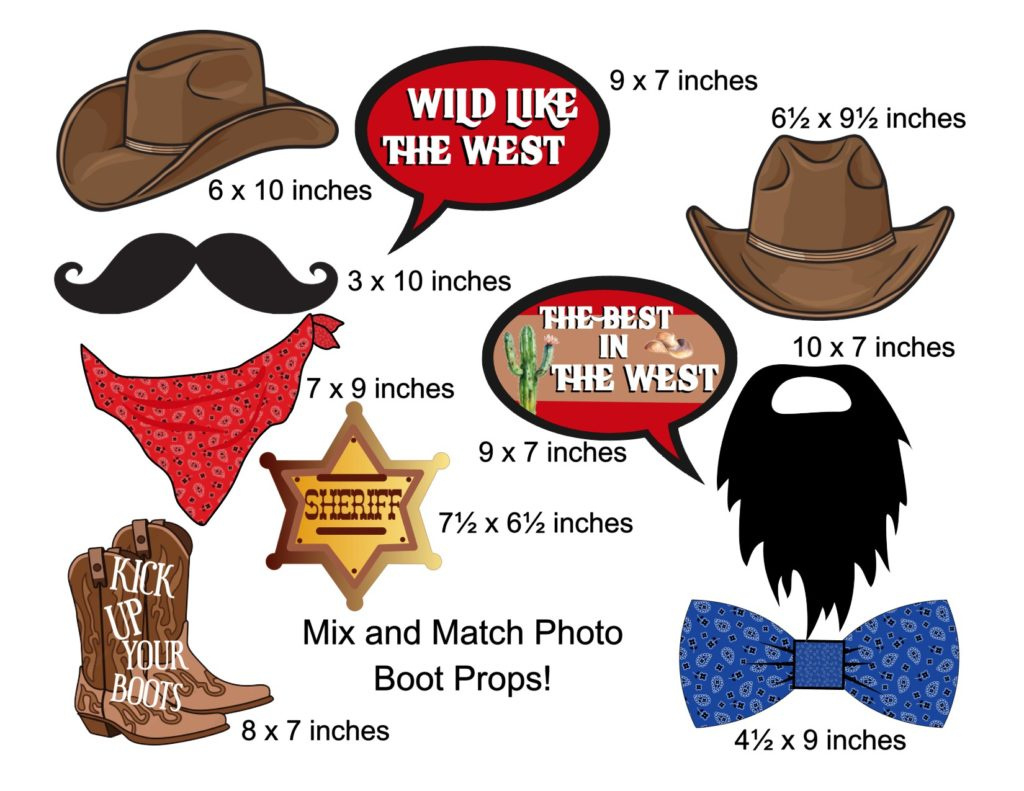 Western Birthday Party Free Printable Collection in Free Printable Western Photo Props