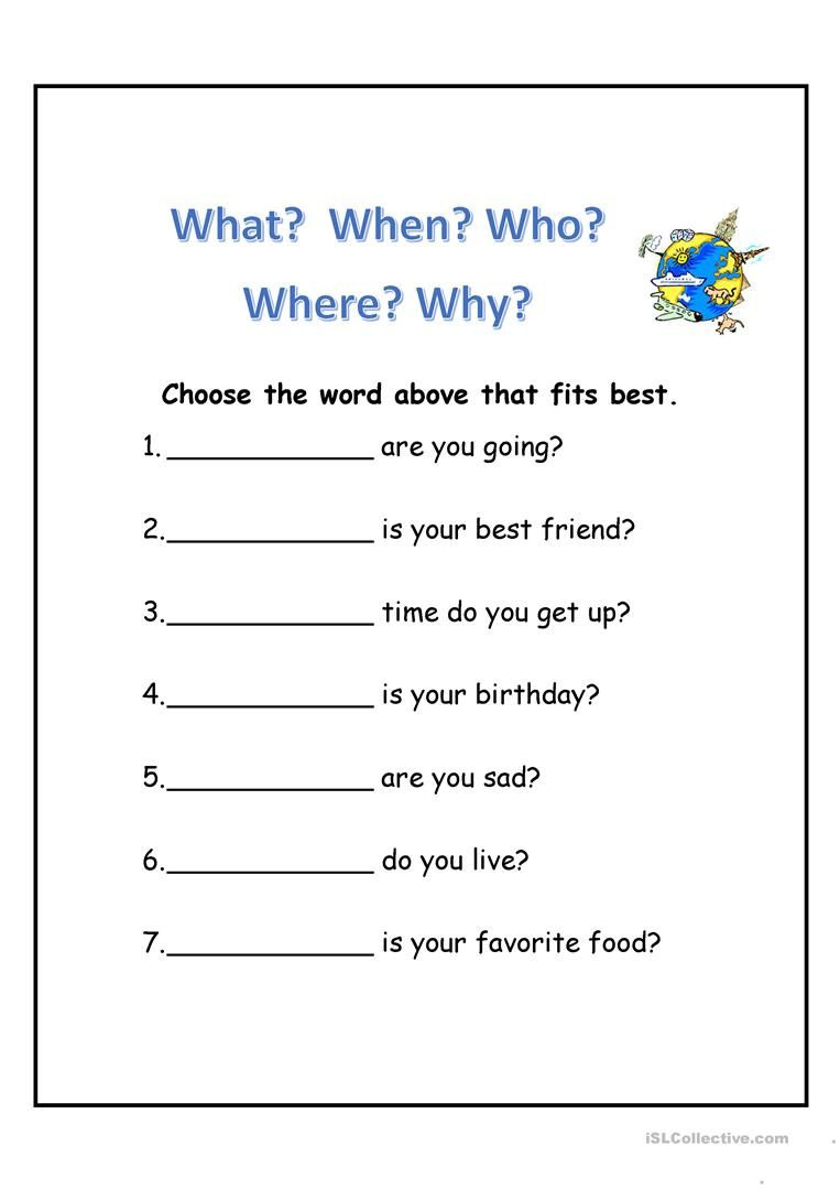 Wh Questions Worksheet - Free Esl Printable Worksheets Made within Free Printable 5 W&amp;amp;#039;s Worksheets