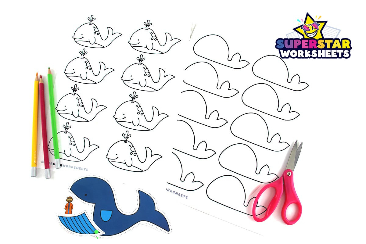 Whale Template (Free Printables) - Superstar Worksheets in Free Printable Whale Template