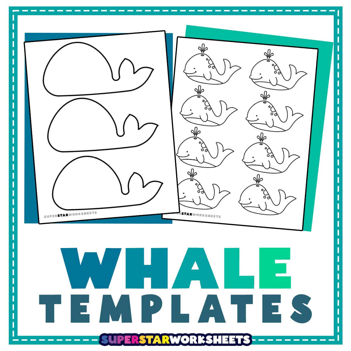 Whale Template (Free Printables) - Superstar Worksheets with Free Printable Whale Template
