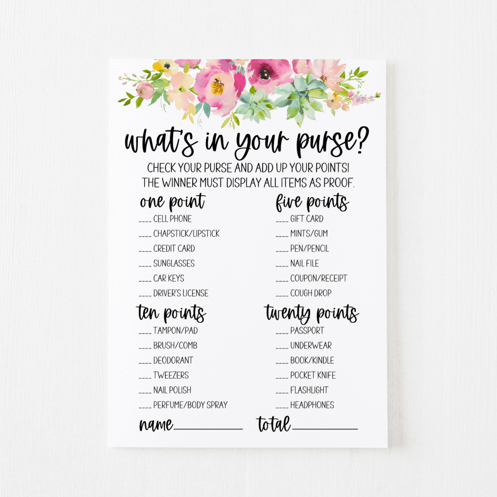 What&amp;#039;S In Your Purse? Game Free Printable | Modern Moh pertaining to Free Printable What&amp;amp;#039;s In Your Purse Game