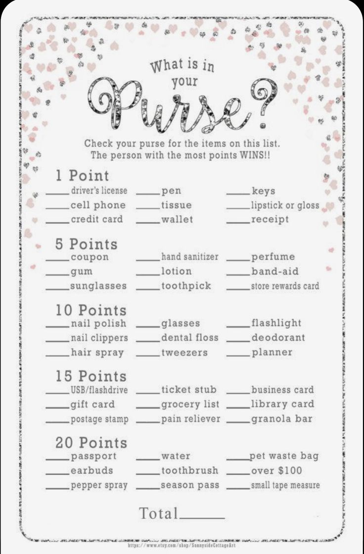 What&amp;#039;S In Your Purse? Printable Game throughout Free Printable What&amp;amp;#039;s In Your Purse Game