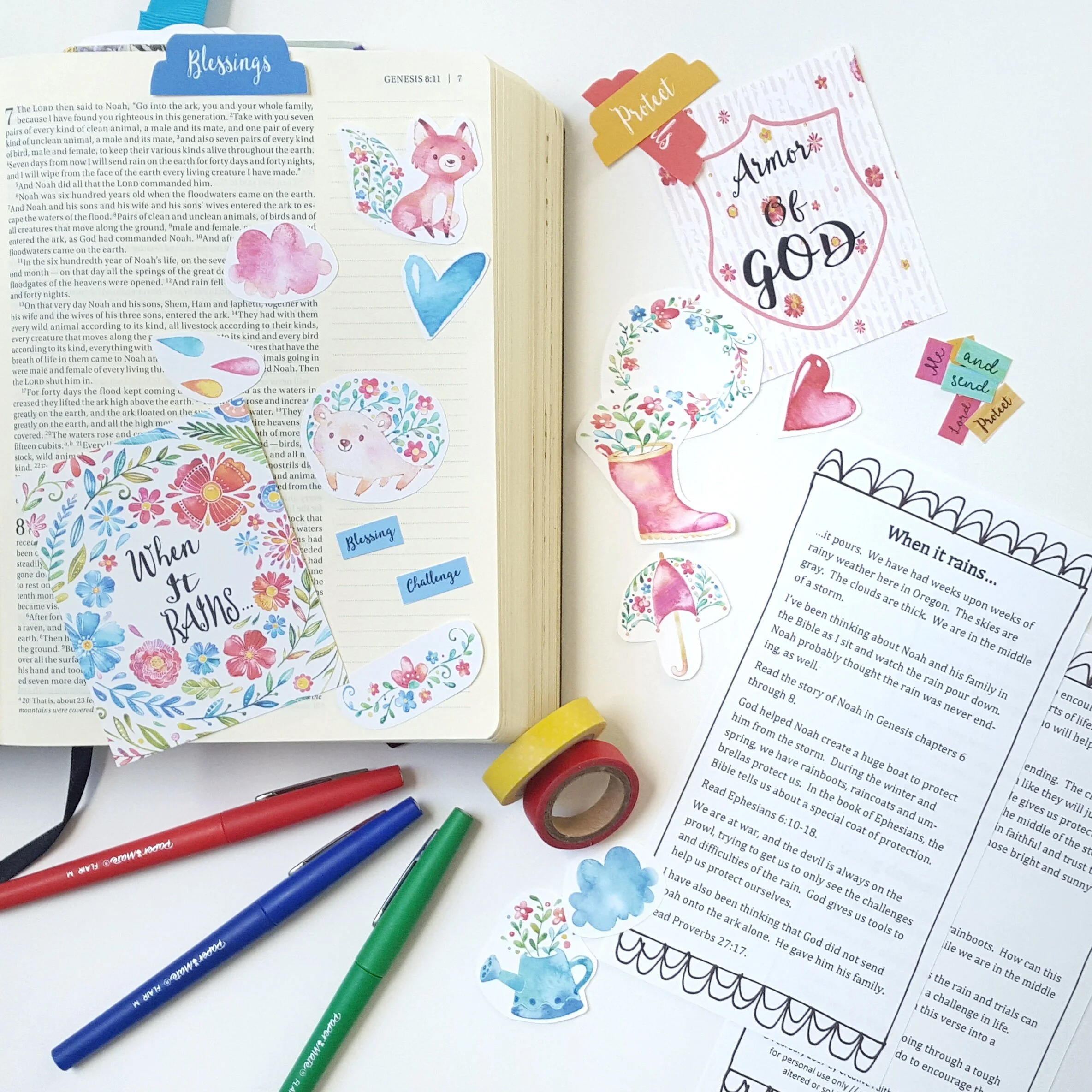 When It Rains&amp;quot; Free Bible Journaling Printable — Dots &amp;amp; Dust pertaining to Free Bible Journaling Printables