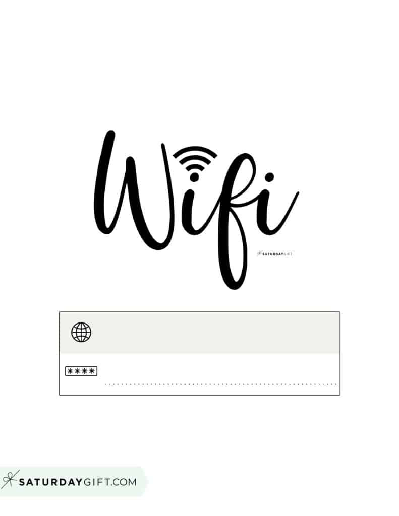 Wifi Password Sign - 11 Cute &amp;amp; Free Printable Templates with Free Printable Wifi Password Template