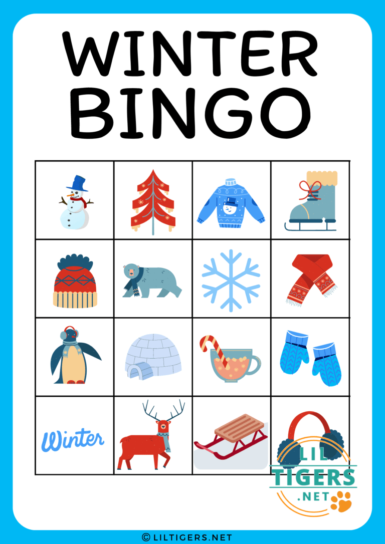 Winter Bingo Printable - Printable Party Favors with Winter Bingo Cards Free Printable