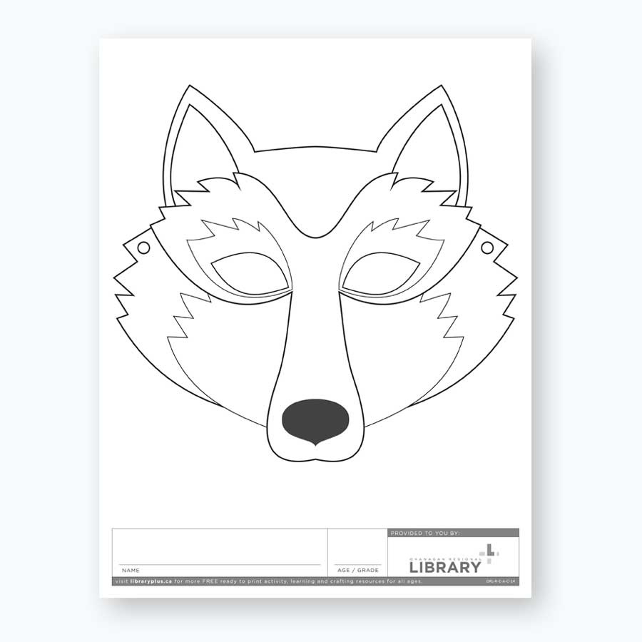 Wolf Mask – Library Plus inside Free Printable Wolf Face Mask